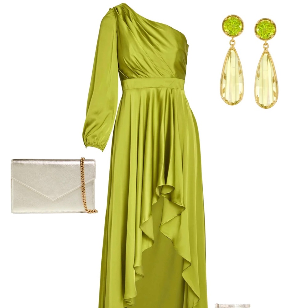 HIGH LOW ONE SHOULDER FLOWY GOWN